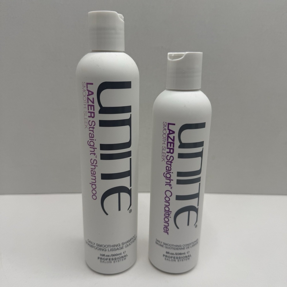 UNITE LAZER Straight Shampoo 10oz & Conditioner 8oz Set New
